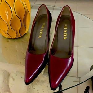 Beautiful Wine Prada Heels.
